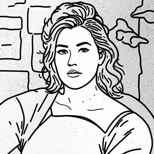 comic halftone woman,pettibon,inking,inks,satrapi,rotoscoped,Design Sketch,Design Sketch,Rough Outline