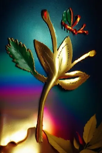 two erflies perched on a leaf next to a flower,magnolia leaf,decorative flower,rose leaf,ikebana,lotus leaf,retro flower silhouette,Photography,Artistic Photography,Artistic Photography 08