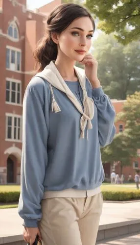 lakorn,chambray,polo shirt,schoolteacher,preppy,women fashion,menswear for women,tarheel,a uniform,yifei,fashion vector,pauling,woman in menswear,woman walking,anime japanese clothing,women clothes,chaebol,giaimo,girl walking away,novitiate