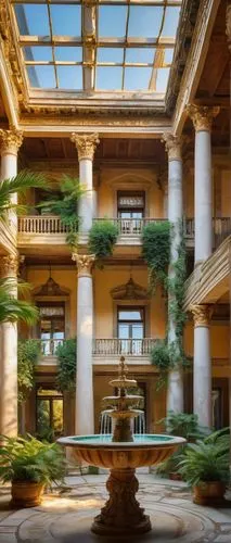 atriums,philbrook,palladianism,glyptotek,marble palace,paradores,villa cortine palace,courtyard,neoclassical,amanresorts,cochere,inside courtyard,exedra,courtyards,zappeion,atrium,colonnades,palazzo,leterme,wintergarden,Art,Classical Oil Painting,Classical Oil Painting 09