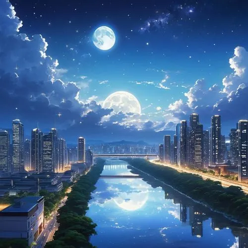 moonlit night,clear night,moon and star background,moonlit,japan's three great night views,dream world,lunar landscape,moonlight,sky city,starry sky,night sky,celestial phenomenon,fantasy city,nightscape,the night sky,moon night,landscape background,nightsky,moon at night,futuristic landscape,Photography,General,Realistic