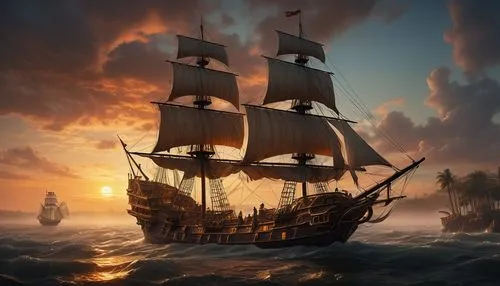 sea sailing ship,sail ship,galleon ship,sailing ship,sailing ships,east indiaman,galleon,caravel,pirate ship,three masted sailing ship,full-rigged ship,sea fantasy,mayflower,tallship,sailing vessel,sloop-of-war,trireme,barquentine,fantasy picture,ghost ship,Art,Classical Oil Painting,Classical Oil Painting 41