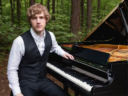 Pianist Josh Wright has created a self-titled album that balances hymns, classical favorites and combinations of the two.,concerto for piano,domů,steinway,pianist,jazz pianist,grand piano,piano player