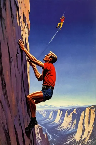 via ferrata,free solo climbing,rock climbing,take-off of a cliff,base jumping,abseiling,rockclimbing,rock-climbing equipment,sport climbing,tightrope,men climber,hang-glider,tightrope walker,alpine climbing,free climbing,rock climber,climb,rappelling,rock needle,slacklining,Conceptual Art,Sci-Fi,Sci-Fi 20