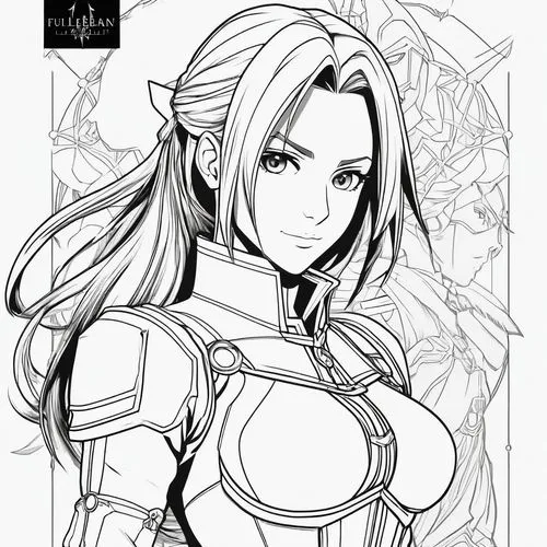 mono-line line art,sophitia,mono line art,lineart,zeta,chun,Illustration,Black and White,Black and White 04