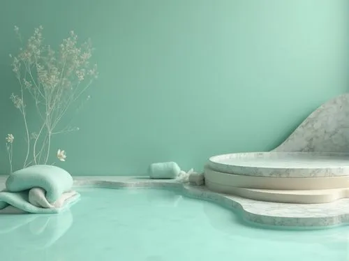 celadon,spa items,seafoam,3d render,mermaid background,pastel wallpaper,mermaid scales background,yinzhen,water lily plate,3d rendered,aventurine,3d rendering,teal digital background,ceramiche,bathtub,render,aquamarine,pastel colors,renders,spa,Photography,General,Realistic