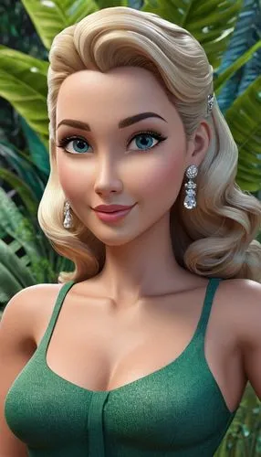 tinkerbell,hula,tiana,barbie,wahine,derivable,Unique,3D,3D Character