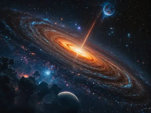 space art,andromeda galaxy,andromeda,spiral galaxy,encke,astronomy,Photography,General,Fantasy