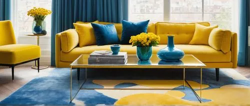 yellow and blue,yellow wallpaper,upholstering,berkus,upholsterers,sitting room,mahdavi,contemporary decor,kartell,furnishing,donghia,sofas,settee,sofa set,upholstery,furnishings,upholstered,ochre,lemon wallpaper,danish furniture,Illustration,Retro,Retro 17