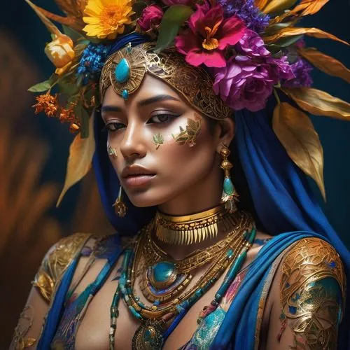 indian headdress,polynesian girl,headdress,indian bride,indian woman,ancient egyptian girl,cleopatra,warrior woman,feather headdress,indian girl,east indian,adornments,mystical portrait of a girl,ancient costume,peruvian women,native american,balinese,shamanic,indian,polynesian,Photography,Artistic Photography,Artistic Photography 08