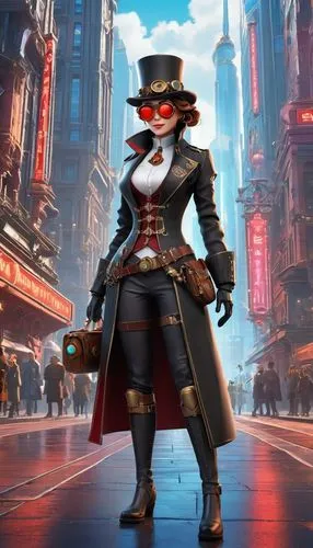 transistor,zatara,steampunk,darkwing,racketeer,hatter,helsing,wildstar,ringleader,kritika,maeve,highwayman,gunslinger,swashbuckler,barranger,lady medic,ratigan,harley,lehzen,gangplank,Unique,3D,3D Character