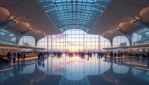 iah,mco,dulles,kci,heathrow,moving walkway,worldport,airports,centrair,the airport terminal,etfe,berlin brandenburg airport,paddington,aeroport,departures,stansted,suvarnabhumi,concourse,ord,glass roof,Photography,General,Realistic