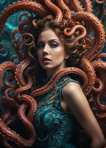 medusa,medusa gorgon,gorgon,cnidaria,the zodiac sign pisces,tentacles,merfolk,artificial hair integrations,the sea maid,octopus tentacles,octopus,mermaid vectors,under sea,siren,photoshop manipulation,mermaid,tentacle,horoscope pisces,tendrils,sea eel,Photography,General,Fantasy