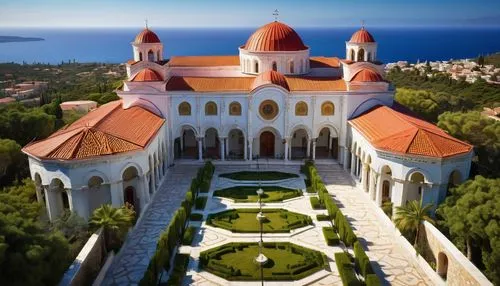 bahai,greek orthodox,hala sultan tekke,monastery israel,lebanon,haifa,montenegro,sveti stefan,opatija,mirogoj,haiti,topkapi,haigazian,sihastria monastery putnei,monaco,marble palace,zadar,zakynthos,montecarlo,decani,Illustration,Abstract Fantasy,Abstract Fantasy 03