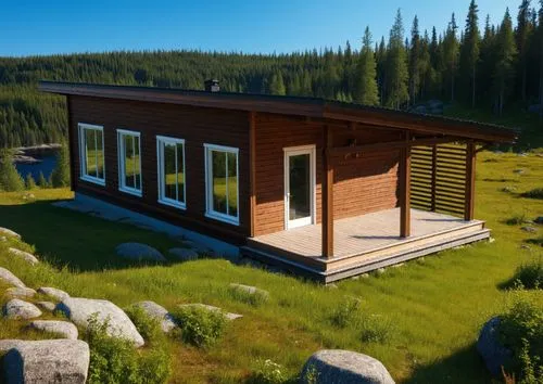 small cabin,3d rendering,inverted cottage,sketchup,cabins,the cabin in the mountains,prefab,log cabin,cubic house,render,prefabricated buildings,timber house,cabane,summer cottage,prefabricated,lodges,revit,summer house,bunkhouse,electrohome,Photography,General,Realistic