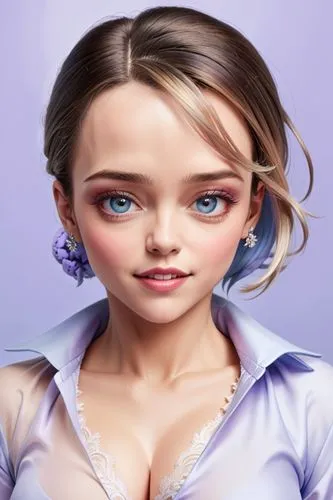 semi bald hair Rachel McAdams, big boobs,a drawing of a woman with blue eyes,bjd,female doll,doll's facial features,dollfus,barbie,doll figure,Anime,Anime,General