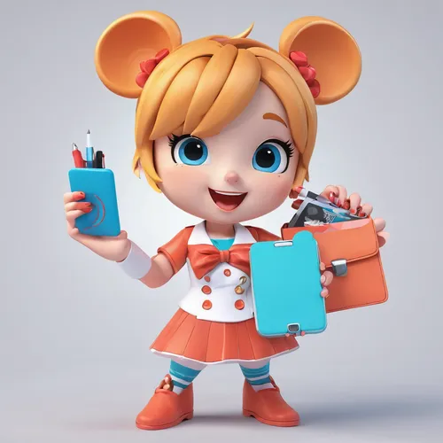 cute cartoon character,3d model,vector girl,3d teddy,3d figure,3d render,cinema 4d,disney character,3d rendered,kids illustration,wind-up toy,minnie,blonde girl with christmas gift,cute cartoon image,cinnamon girl,minnie mouse,toy block,3d modeling,cartoon doctor,illustrator,Unique,3D,3D Character