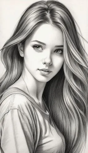 girl drawing,behenna,pencil drawings,charcoal drawing,charcoal pencil,graphite,Illustration,Black and White,Black and White 30