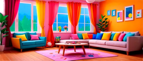 interior decoration,vibrant color,saturated colors,defence,interior decor,3d rendering,contemporary decor,kids room,decors,brighthouse,great room,sitting room,interior design,modern decor,decortication,3d background,livingroom,nursery decoration,home interior,3d render,Illustration,Vector,Vector 07