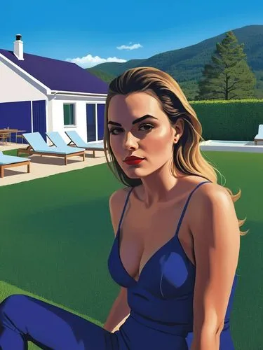 golf course background,cassandra,custom portrait,gtw,margairaz,idyllic,Illustration,American Style,American Style 10