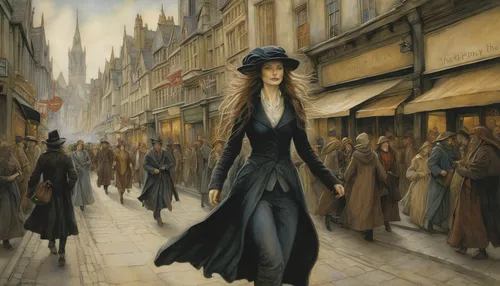 woman walking,girl in a long dress,woman shopping,victorian lady,girl walking away,woman with ice-cream,paris shops,universal exhibition of paris,victorian fashion,watercolor paris shops,street scene,the hat of the woman,a pedestrian,girl in a long,girl in a historic way,orsay,lilian gish - female,david bates,breton,watercolor paris,Illustration,Realistic Fantasy,Realistic Fantasy 14