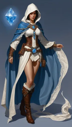 winterblueher,blue enchantress,sorceress,mage,mezzelune,priestess,lady medic,elza,suit of the snow maiden,female nurse,delta sailor,summoner,balalaika,oracle girl,cloak,tiber riven,fantasy woman,poker primrose,female warrior,celebration cape,Illustration,American Style,American Style 08