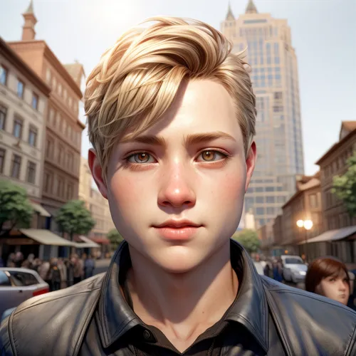 city ​​portrait,portrait background,newt,custom portrait,main character,edit icon,male character,ken,lilian gish - female,fallout4,ren,gabriel,david-lily,ara macao,cool blonde,head icon,pixie cut,short blond hair,lena,hk