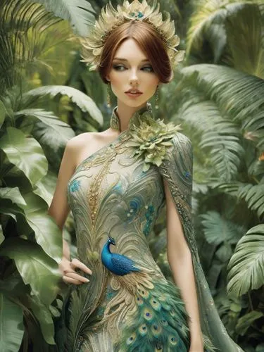 fairy peacock,dryad,faery,amazonica,faerie,amphitrite