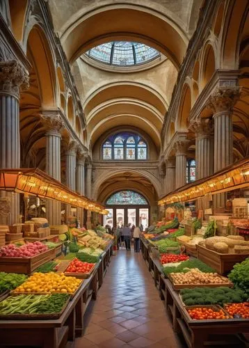 spice market,fruit market,covered market,aisle,market vegetables,greenmarkets,the market,large market,principal market,market hall,market fresh vegetables,vegetable market,greengrocers,market,marketplaces,stalls,upper market,grocers,boston public library,greengrocer,Illustration,Retro,Retro 11