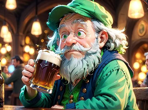 old man greenclothes,cartoon,drinking beer,saint patrick,st patrick's day icons,happy st patrick's day,saint patrick's day,irish,st patrick's day,paddy's day,leprechaun,bavarian,st patrick day,green b