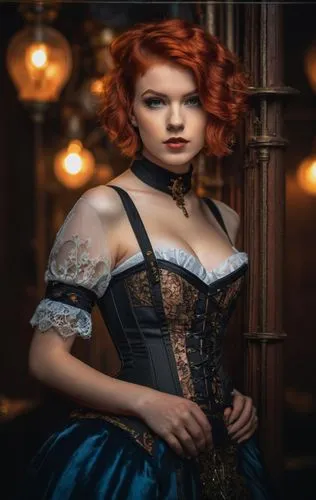 victorian lady,victorian style,corset,victorian,gothic portrait,bodice,redhead doll,steampunk,cinderella,gothic fashion,burlesque,vintage woman,victorian fashion,overskirt,velvet elke,the victorian er