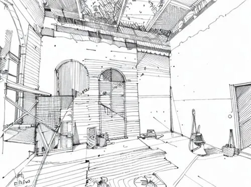 frame drawing,house drawing,drawing course,athens art school,renovation,interiors,line drawing,inside courtyard,archidaily,kirrarchitecture,study room,medieval architecture,empty interior,entrance hal