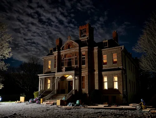 the haunted house,creepy house,haunted house,ghost castle,asylum,night image,abandoned house,haunted castle,night photograph,victorian house,mansion,dillington house,doll's house,victorian,night photo,night photography,at night,ghost hunters,ruhl house,the house