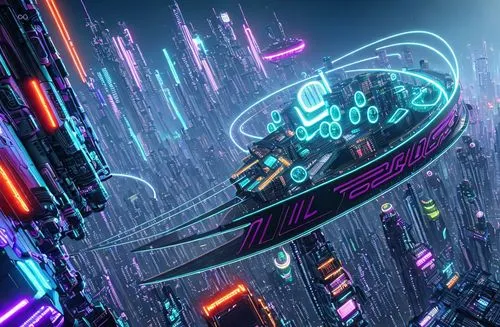 futuristic landscape,cyberpunk,scifi,futuristic,cyberspace,sci - fi,sci-fi,valerian,sci fi,sci fiction illustration,cyber,space ships,spaceship space,sky space concept,alien ship,futuristic architecture,velocity,fantasy city,futuristic art museum,neon arrows,Common,Common,Game