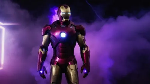 Marvel iron man,the iron man standing in front of a purple background,ironman,iron man,ironmen,iron,ironist,tony stark,Photography,General,Realistic