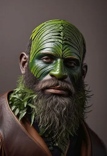 green skin,orc,sadhu,indian sadhu,forest man,sadhus,natural cosmetic,cosmetic,ogre,hulk,monk,waldmeister,male character,algae,tree man,aborigine,indian monk,avatar,shaman,png sculpture