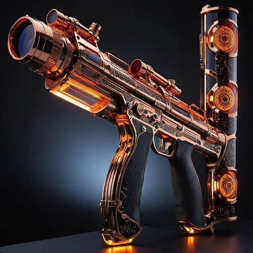 tower pistol,air pistol,alien weapon,bullpup,grafer,raygun,carbine,gunmaker,aigbogun,armscor,gunsmith,gold trumpet,famas,ameli,foregrip,dragunov,flamethrower,weaponry,trumpet gold,sport weapon,Illustration,American Style,American Style 05