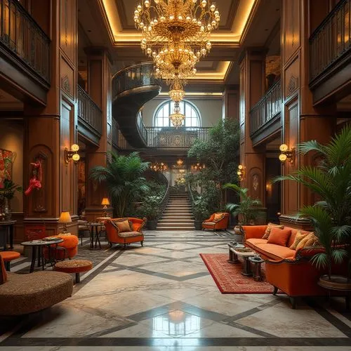 hotel lobby,lobby,hotel hall,entrance hall,foyer,dragon palace hotel,venetian hotel,hallway,emirates palace hotel,royal interior,the cairo,gleneagles hotel,atriums,atrium,intercontinental,emporium,grand hotel,kempinski,hotel riviera,taj mahal hotel,Photography,General,Realistic