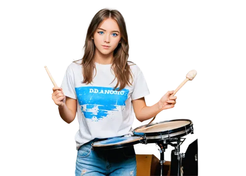 Musical instrument, soundboard, studio recording, young Shota, messy brown hair, bright blue eyes, casual wear, white T-shirt, ripped jeans, sneakers, holding drumsticks, standing, dynamic pose, warm 