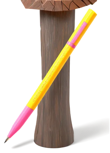 Pencil, yellow body, sharpened tip, pink eraser, metal band, wooden texture, detailed grooves, realistic reflection, studio lighting, 3/4 composition, shallow depth of field, warm color tone, cinemati