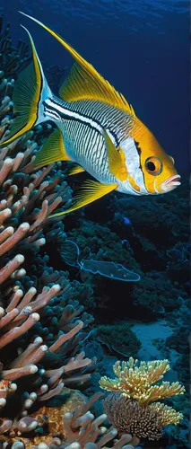 Write a suspenseful story involving a rare Bangga￯ cardinal fish being smuggled out of Banggai Islands.,coral reef fish,cardinal fish of banggaï,mahimahi,lemon surgeonfish,carcharhiniformes,garibaldi 