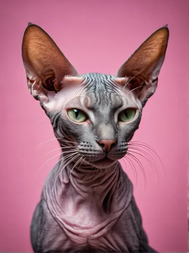 Kyle the hairless cat,peterbald,sphynx,oriental shorthair,pink cat,american hairless terrier,devon rex,domestic short-haired cat,cornish rex,peruvian hairless dog,mexican hairless dog,cat portrait,cat