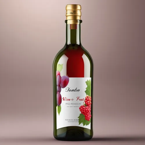 Packaging Design，Wine bottle fruit illustration packaging style,rose wine,dessert wine,geranium maderense,a bottle of wine,wine raspberry,aniseed liqueur,rhum agricole,wine bottle,isolated bottle,pink