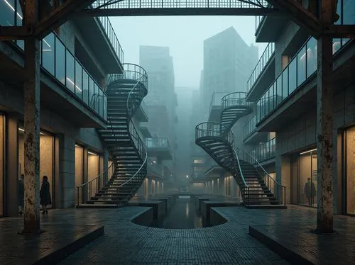 arcology,alleyway,skyways,futuristic architecture,urban landscape,walkways,alley,walkway,urbanworld,microdistrict,alleyways,cybercity,skywalks,cityscapes,urban design,morphosis,shadowrun,fantasy city,metropolis,futuristic landscape