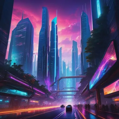 futuristic landscape,futuristic,cyberpunk,cityscape,fantasy city,colorful city,metropolis,tokyo city,city highway,scifi,cities,shinjuku,cyberspace,vapor,ultraviolet,tokyo,shanghai,city trans,dystopia,dystopian,Conceptual Art,Fantasy,Fantasy 16