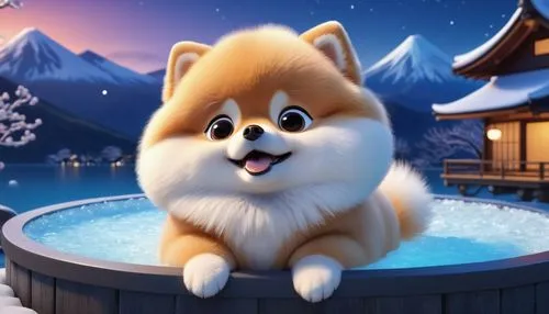 pomeranian,pomeranians,ein,wufu,inu,cute puppy,Unique,3D,3D Character