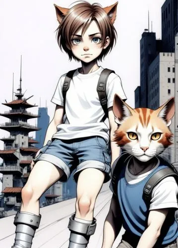 tomboys,tennekoon,tokyopop,two cats,ichigaya,stray cats