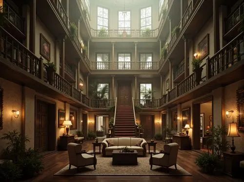 hotel lobby,atriums,driskill,the cairo,greystone,streamwood,deakins,hotel hall,gleneagles hotel,luxury hotel,riad,haveli,grand hotel,lobby,amanresorts,nemacolin,hallway,claridge,intercontinental,claridges