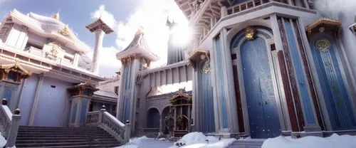 ice castle,gringotts,white temple,hogsmeade,theed,eternal snow,Photography,General,Realistic