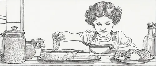 still life with jam and pancakes,woman holding pie,woman drinking coffee,girl with bread-and-butter,milkmaid,girl in the kitchen,girl with cereal bowl,cookery,coffee tea illustration,coffee tea drawing,woman with ice-cream,book illustration,soprano lilac spoon,anchovy (food),food line art,woman eating apple,spoonbread,kibbeh,melba toast,tanacetum balsamita,Illustration,Black and White,Black and White 28